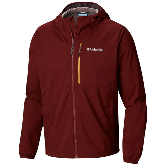 Columbia Men Maroon Mystic Trail Rain Jacket