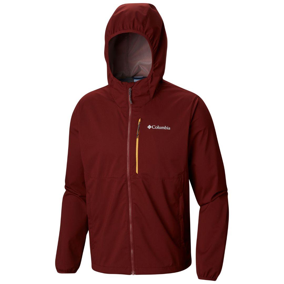 Columbia Men Maroon Mystic Trail Rain Jacket