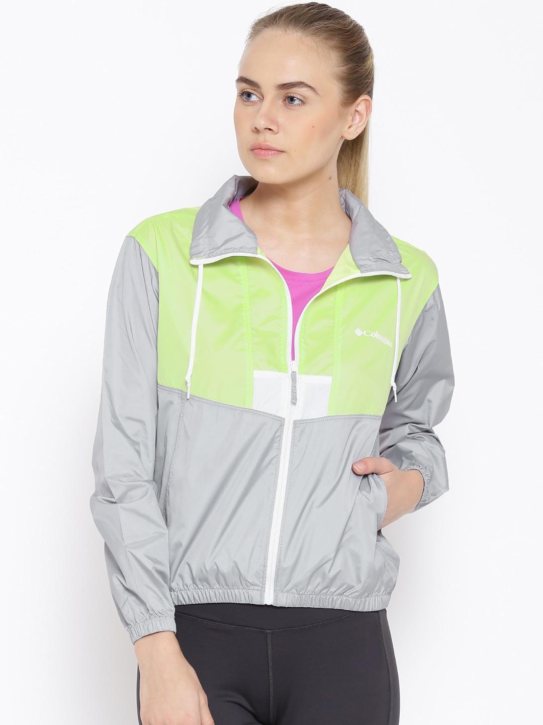 Columbia Women Yellow Flashback Windbreaker Rain Jacket