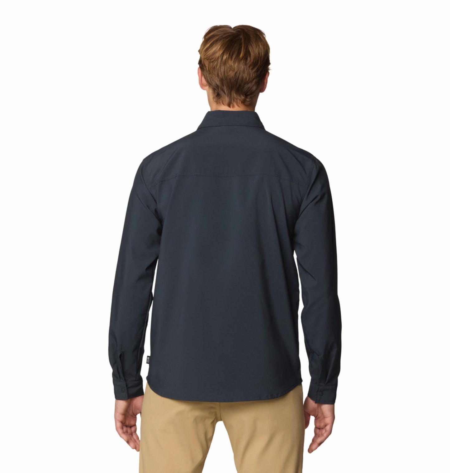 Mountain Hardwear Men Grey UPF 50 Trail Sender Shirt (Sun Protection)