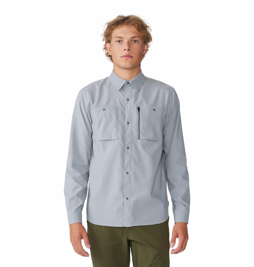 Mountain Hardwear Mens Grey Trail Sender Long Sleeve