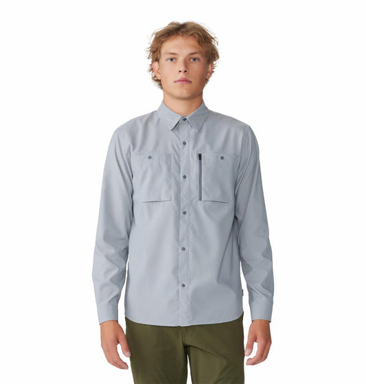 Mountain Hardwear Mens Grey Trail Sender Long Sleeve