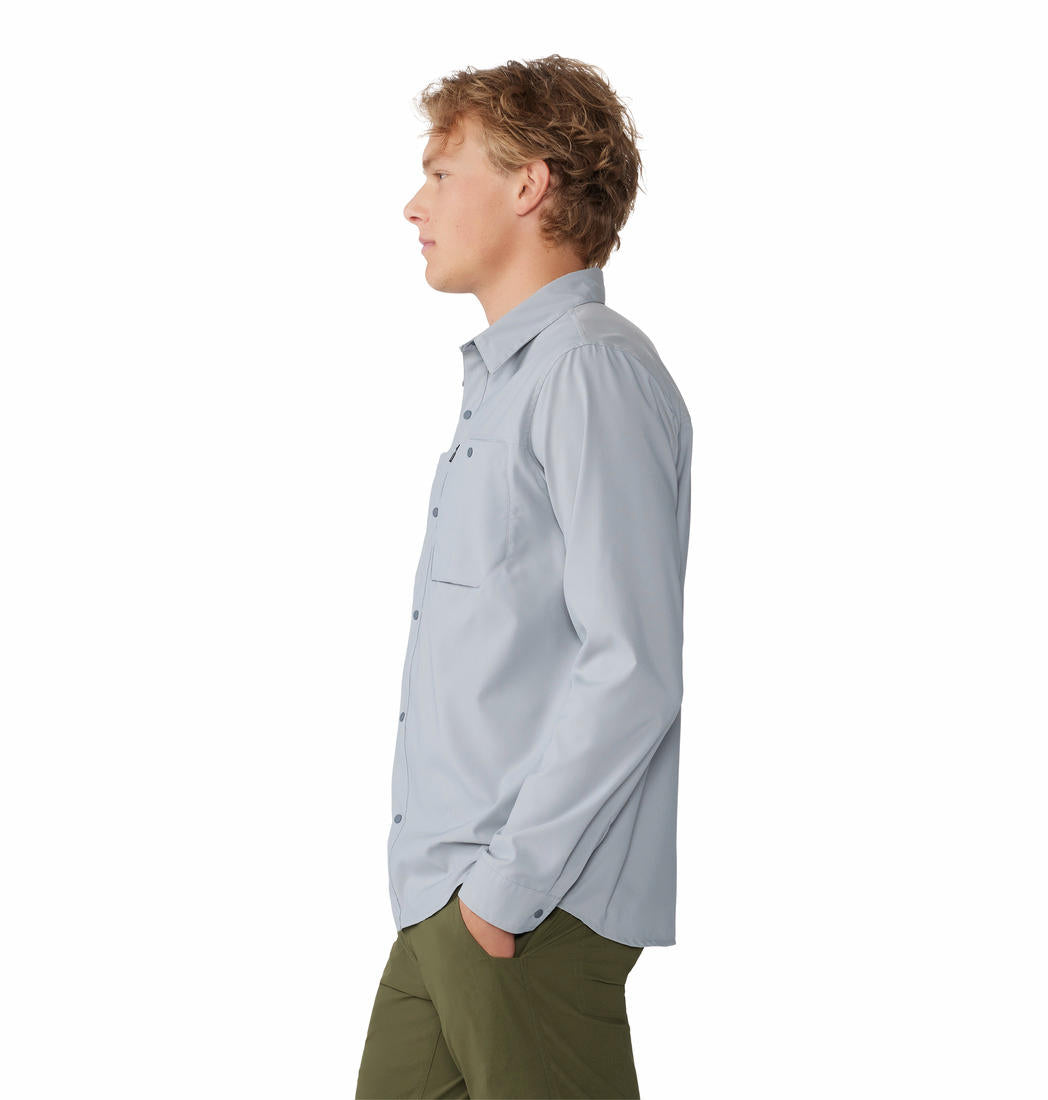 Mountain Hardwear Mens Grey Trail Sender Long Sleeve