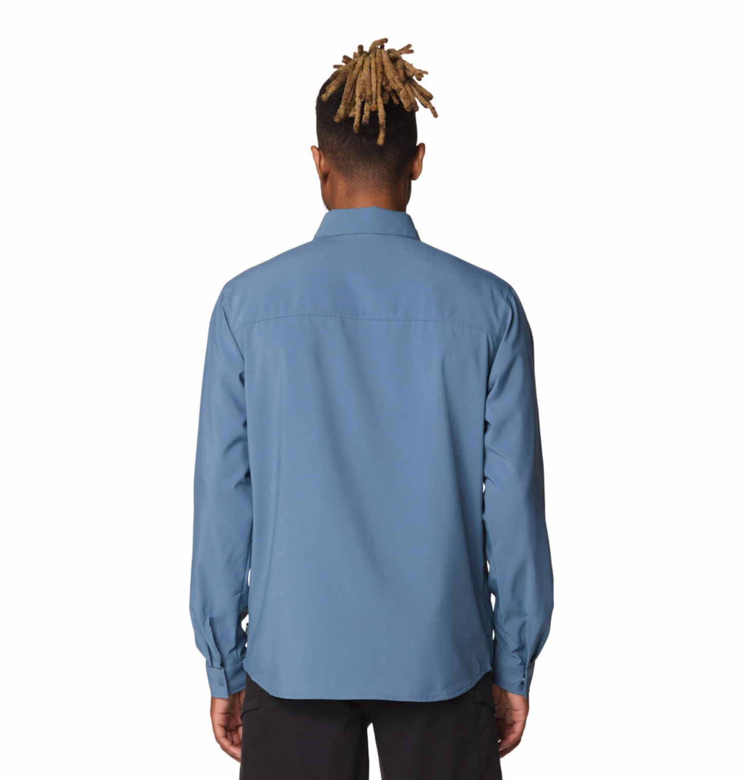 Mountain Hardwear Men Blue UPF 50 Trail Sender Shirt (Sun Protection)
