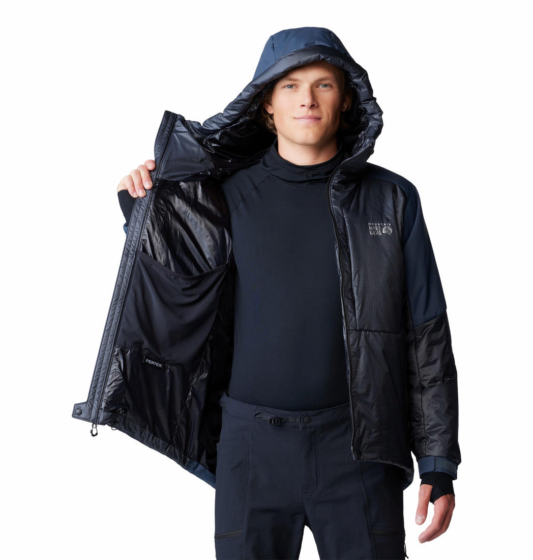 MHW Men Blue Compressor Alpine Hooded Jacket