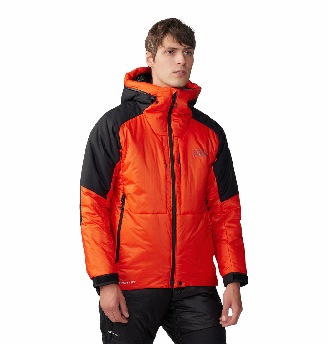 MHW Men Orange Compressor Alpine Hooded Jacket
