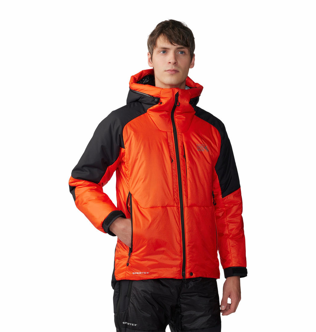 MHW Men Orange Compressor Alpine Hooded Jacket