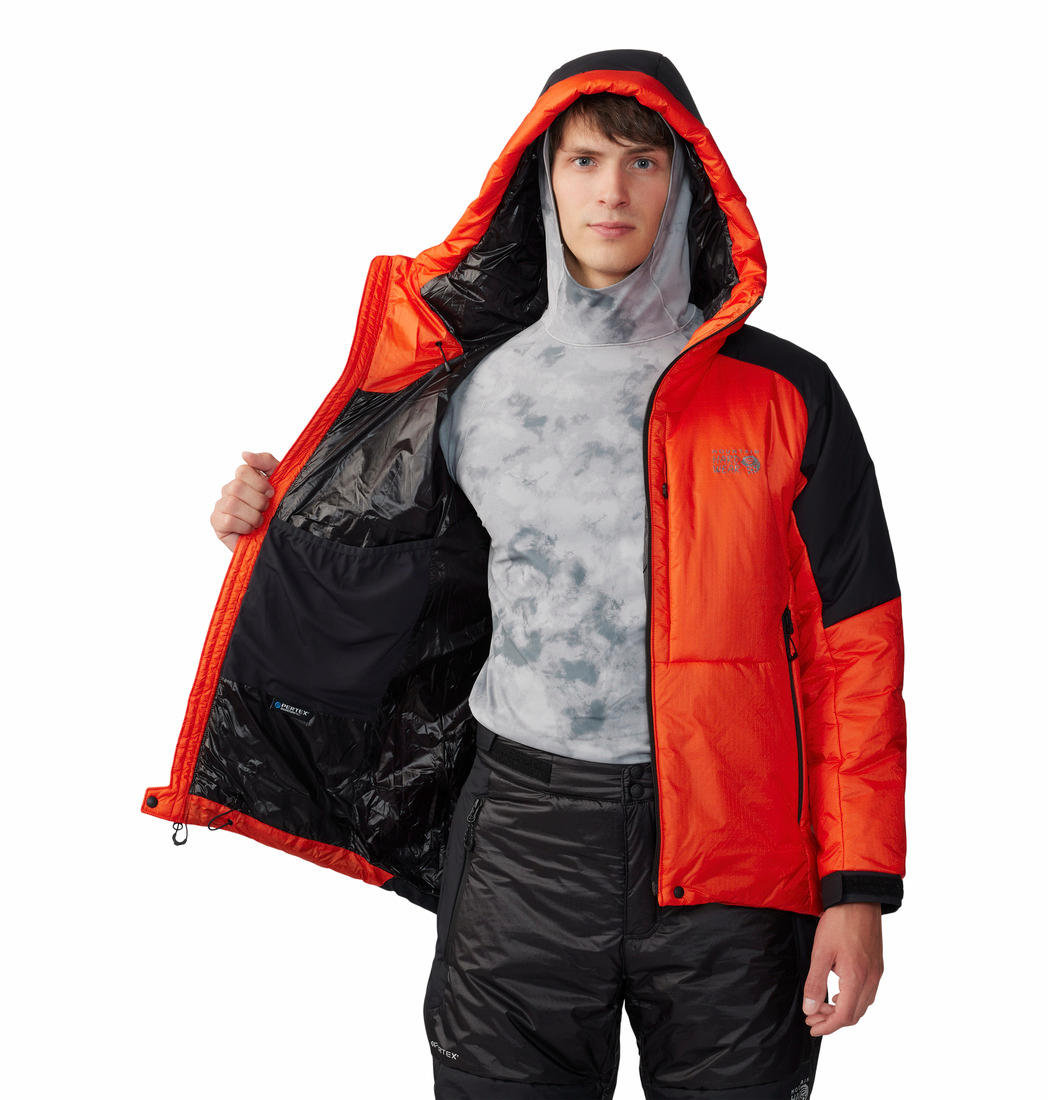 MHW Men Orange Compressor Alpine Hooded Jacket