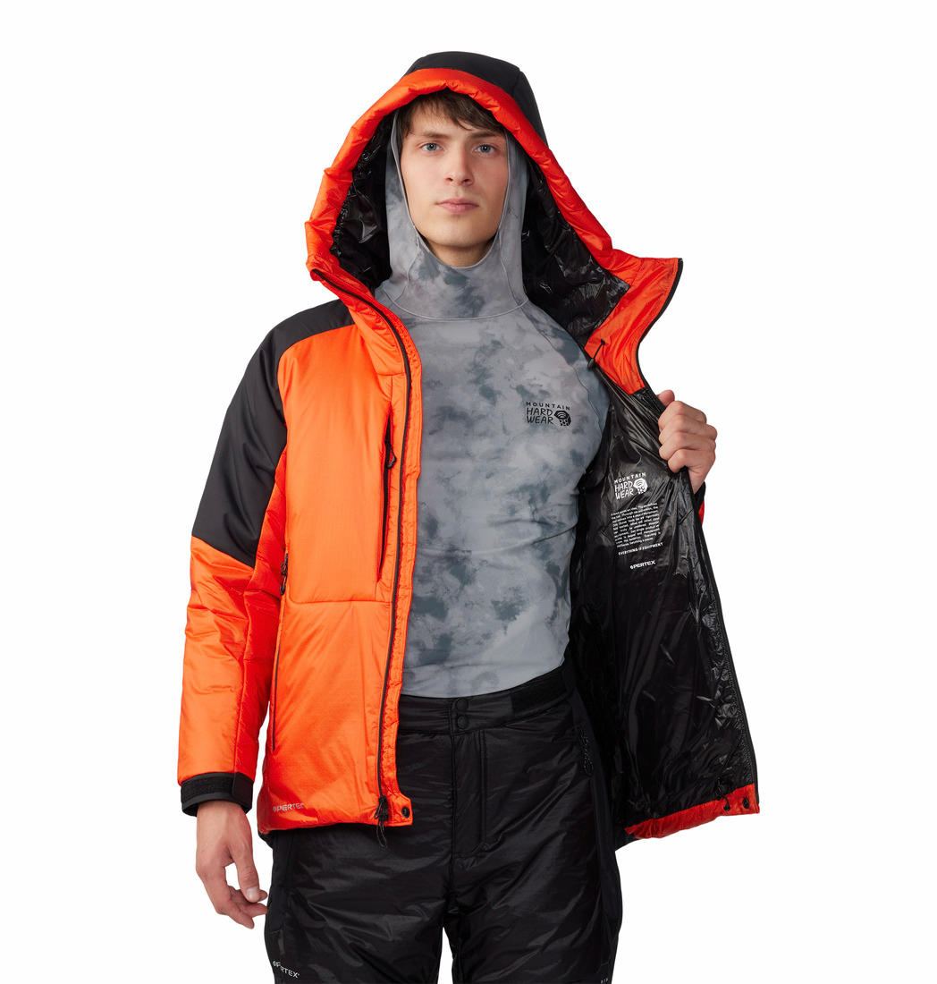 MHW Men Orange Compressor Alpine Hooded Jacket