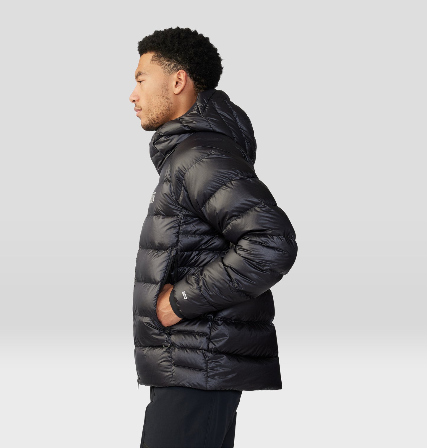 Mountain Hardwear Men Black PERTEX Phantom Alpine Down Jacket