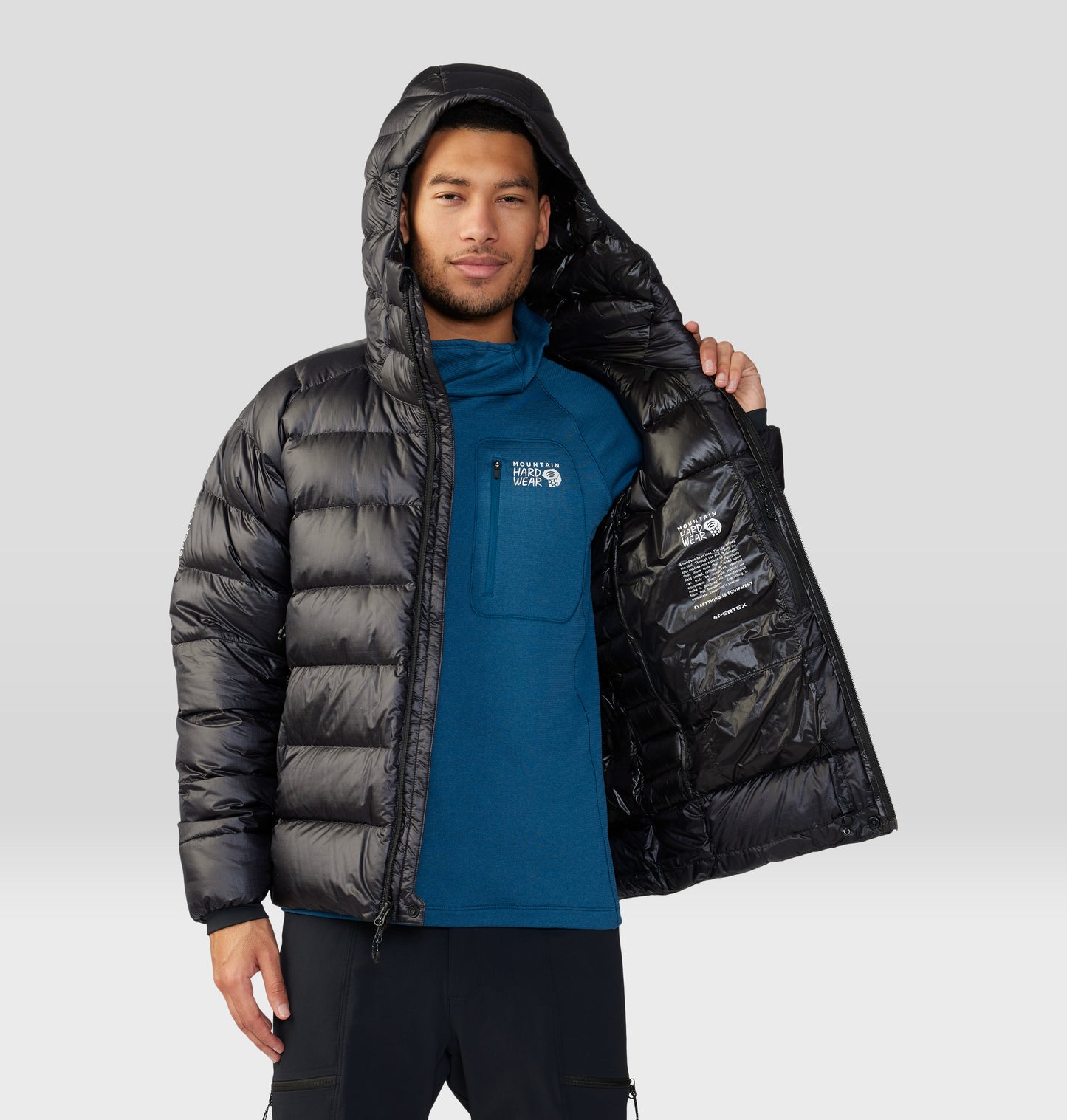 Mountain Hardwear Men Black Phantom Alpine Down Jacket