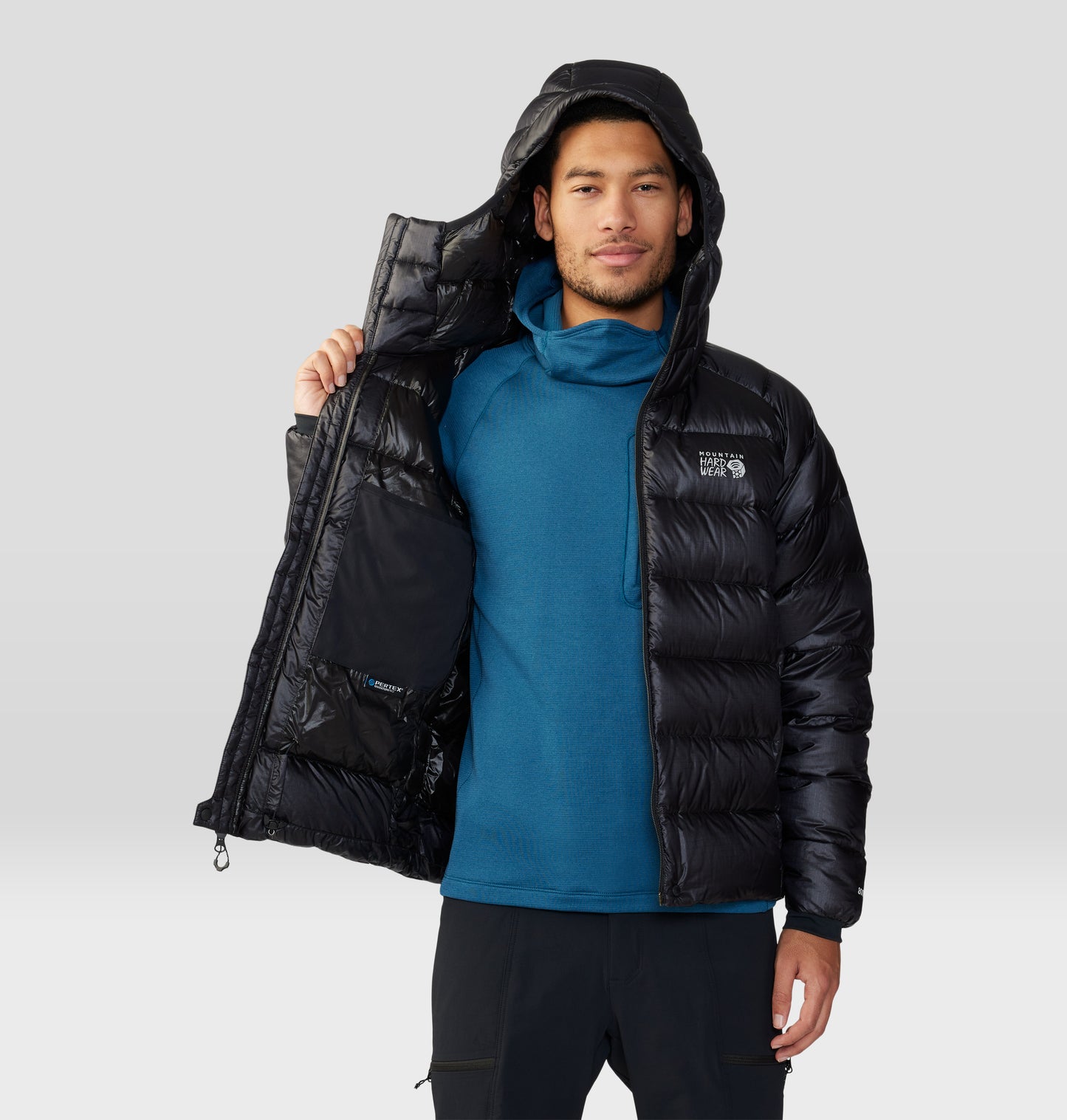 Mountain Hardwear Men Black Phantom Alpine Down Jacket