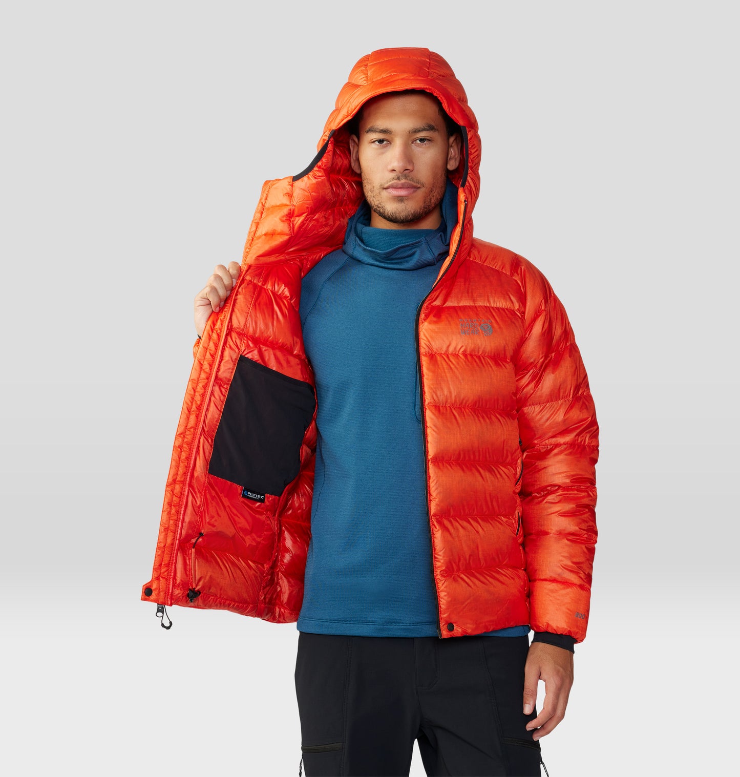 Mountain Hardwear Men Orange Phantom Alpine Down Jacket