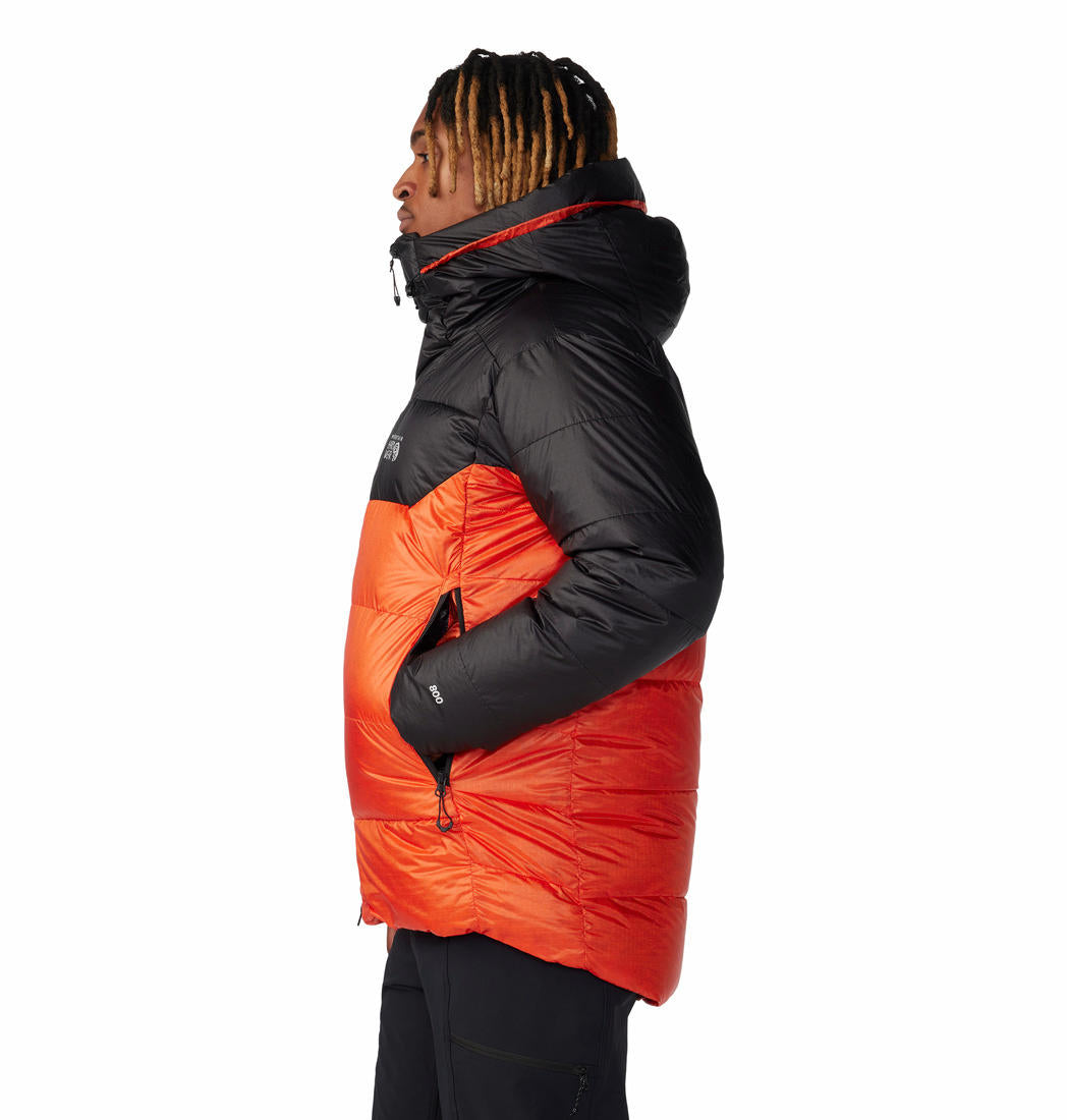 Mountain Hardwear Men Orange PERTEX Phantom Belay Parka Down Jacket