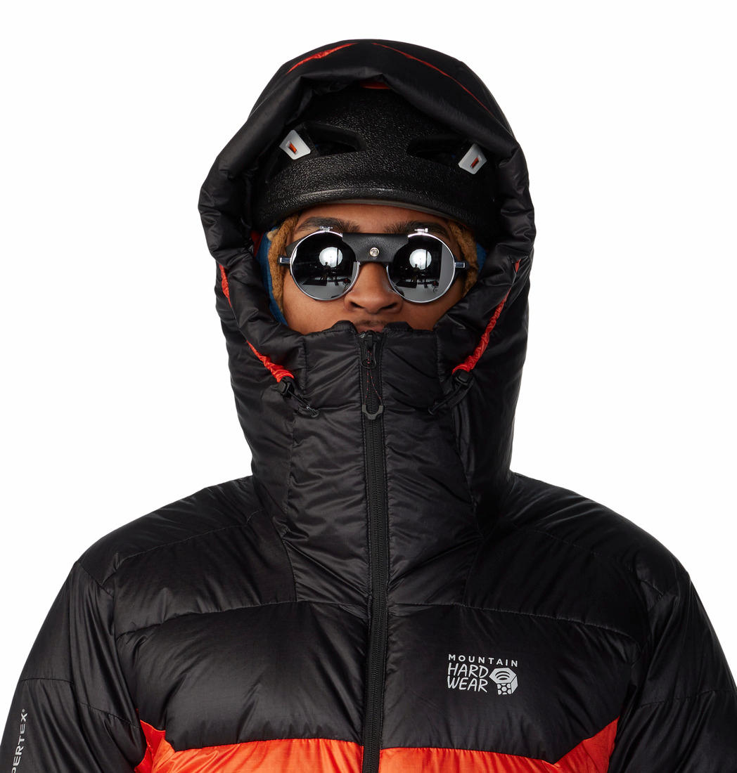 Mountain Hardwear Men Orange PERTEX Phantom Belay Parka Down Jacket