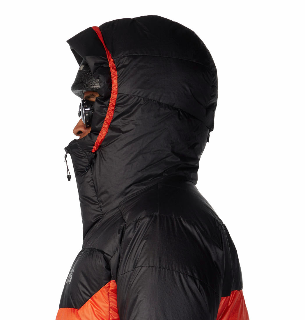Mountain Hardwear Men Orange PERTEX Phantom Belay Parka Down Jacket