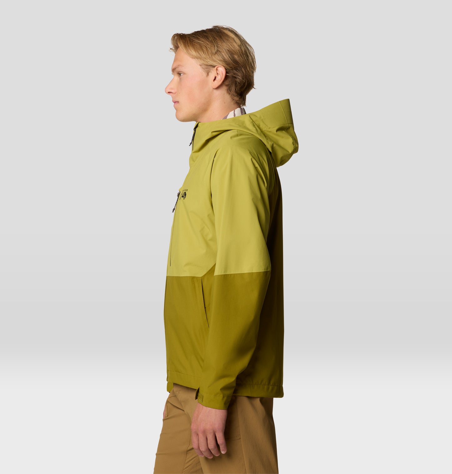 Mountain Hardwear Men Green Dry.Q Stretch Ozonic Rain Jacket