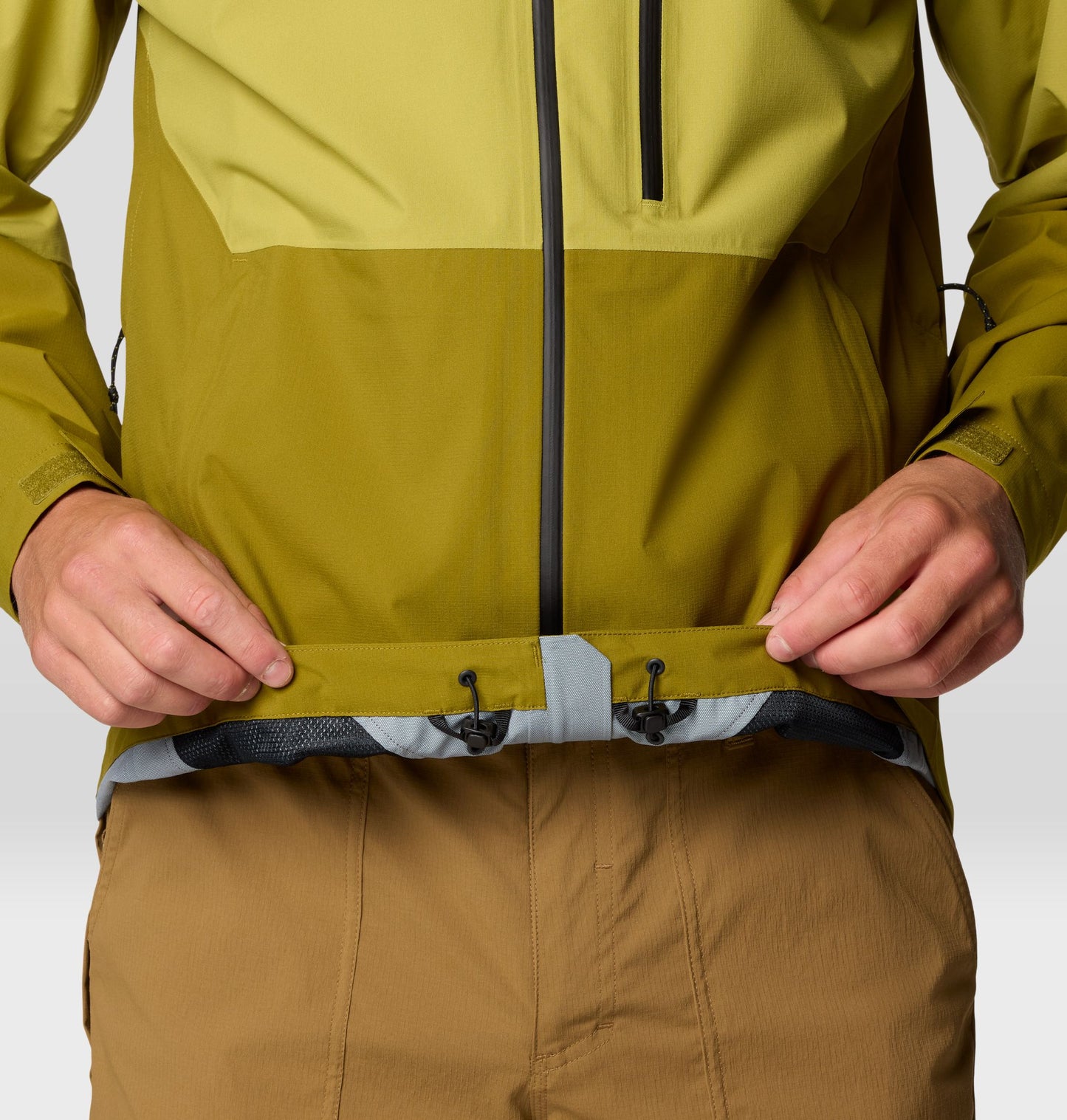 Mountain Hardwear Men Green Dry.Q Stretch Ozonic Rain Jacket