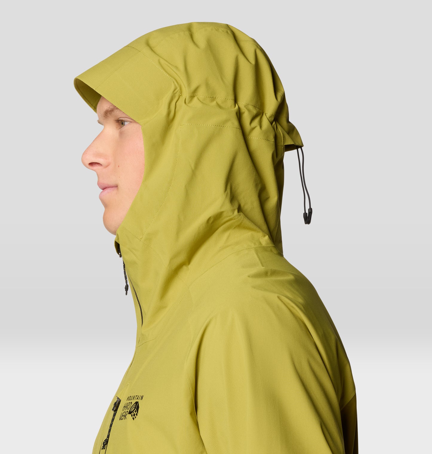 Mountain Hardwear Men Green Dry.Q Stretch Ozonic Rain Jacket