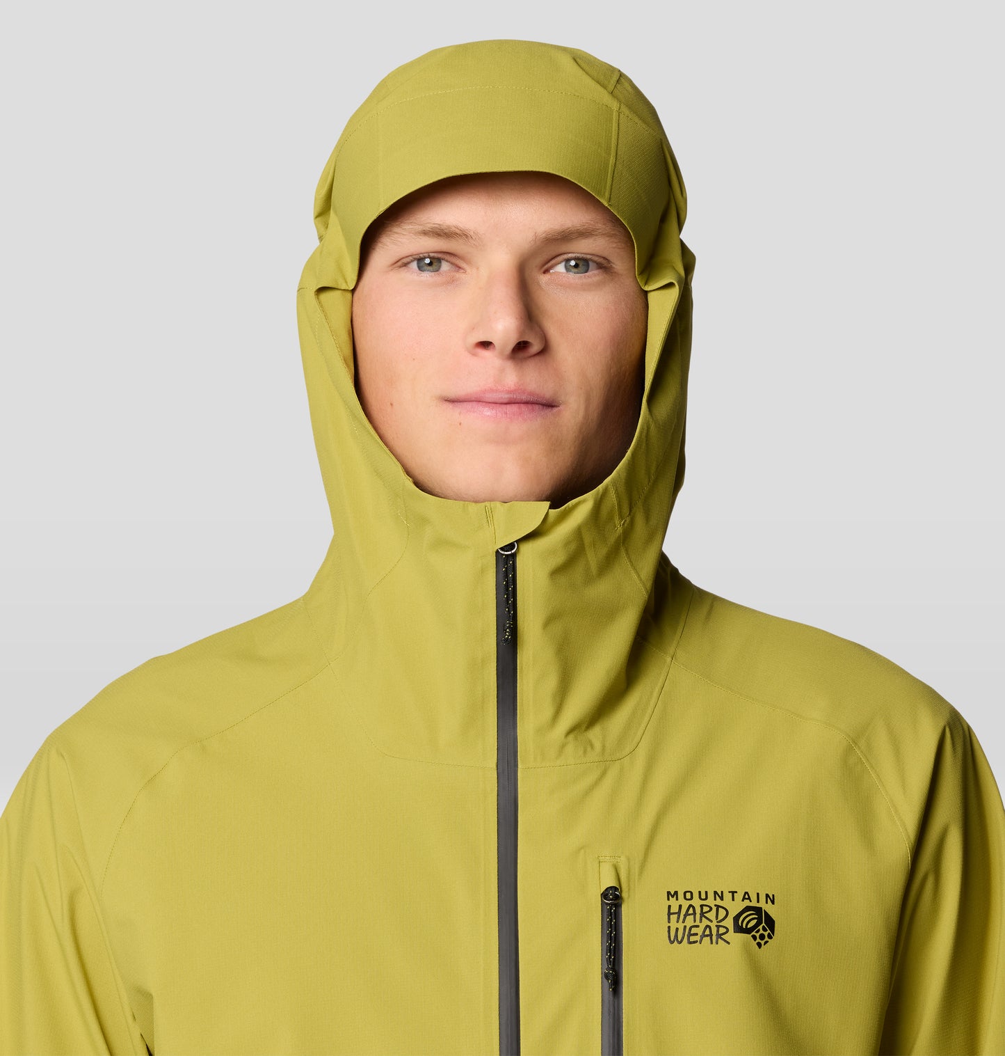 Mountain Hardwear Men Green Dry.Q Stretch Ozonic Rain Jacket