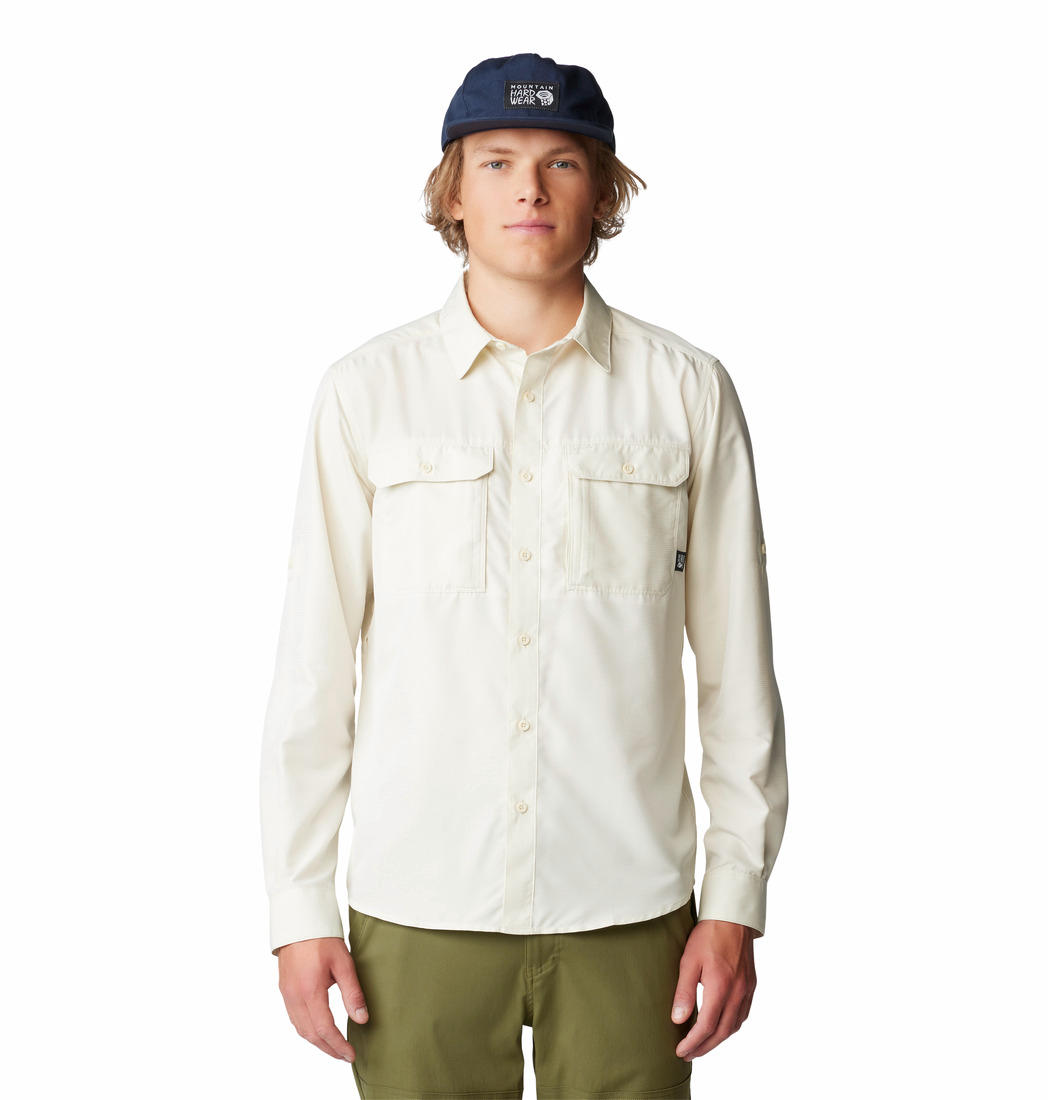 Mountain Hardwear Men Grey UPF 50 Canyon Shirt (Sun Protection)