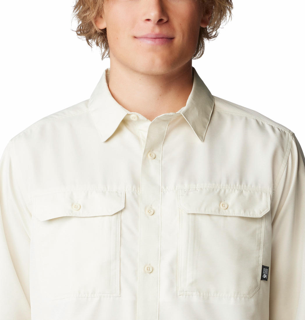 Mountain Hardwear Men Grey UPF 50 Canyon Shirt (Sun Protection)