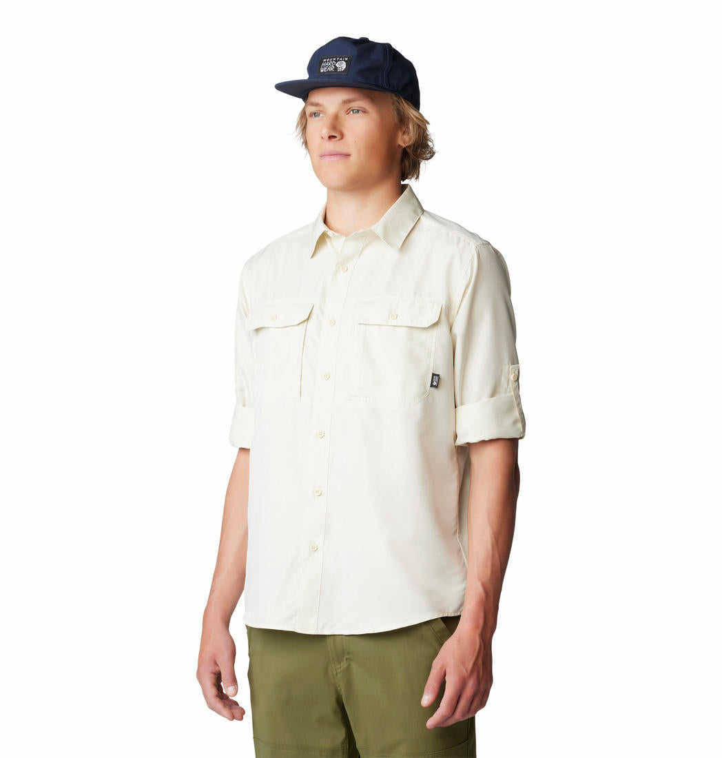 Mountain Hardwear Men Grey UPF 50 Canyon Shirt (Sun Protection)