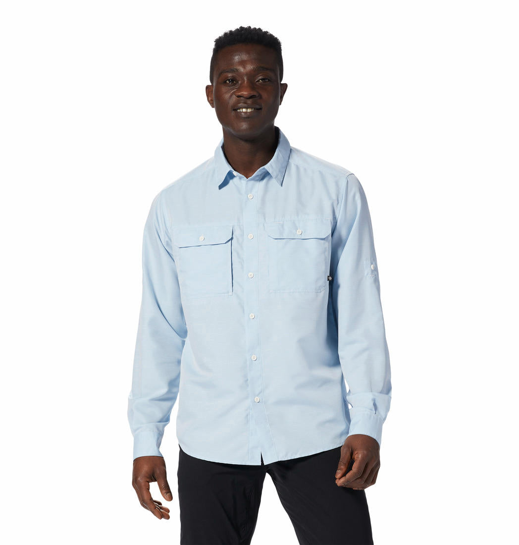 Mountain Hardwear Men Blue UPF 50 Canyon Shirt (Sun Protection)