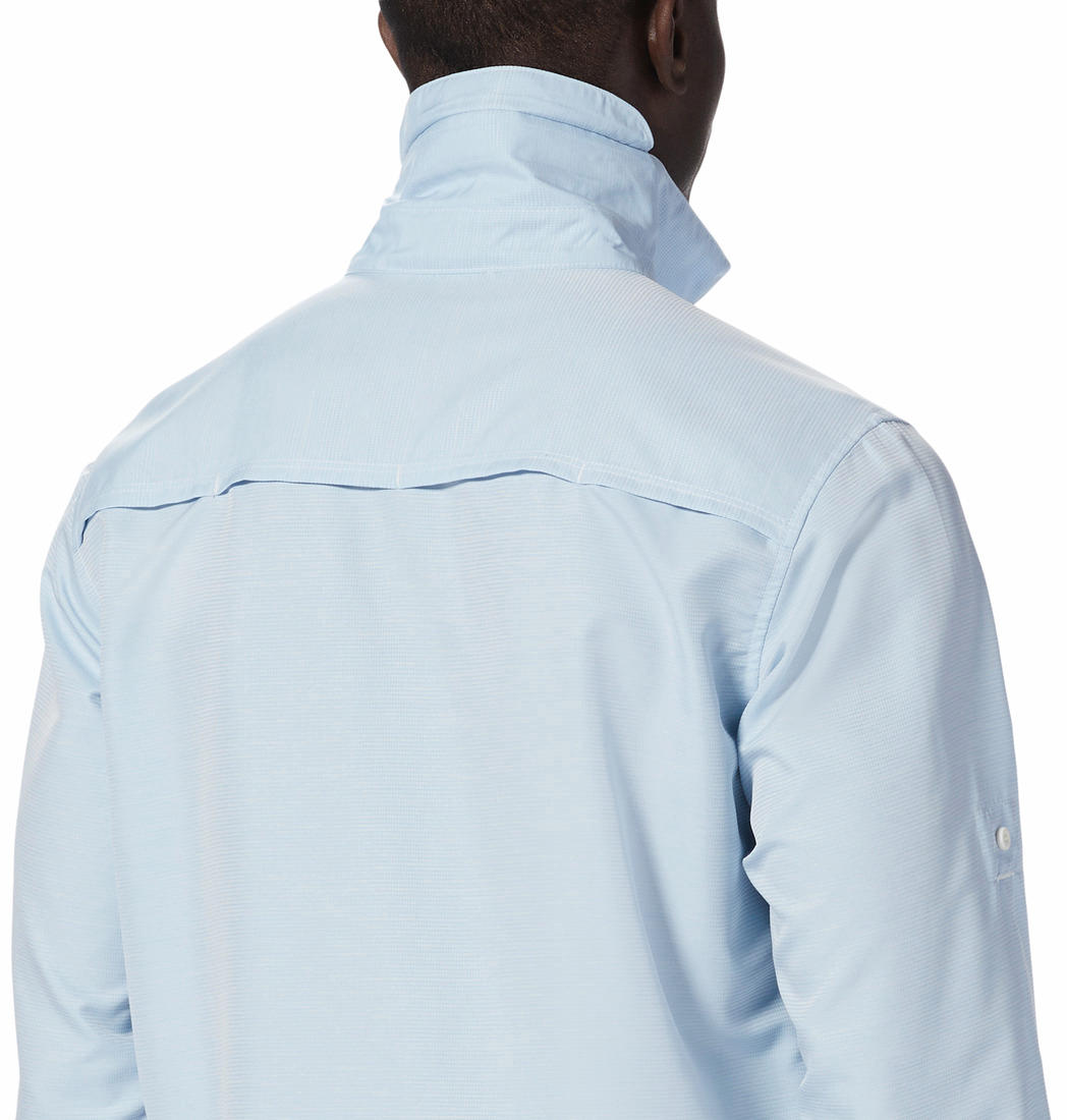 Mountain Hardwear Men Blue UPF 50 Canyon Shirt (Sun Protection)