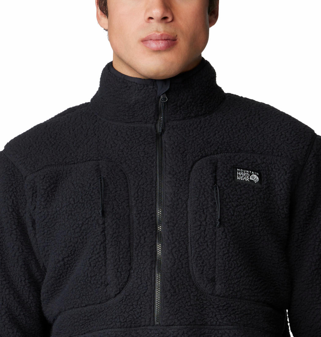 MHW Men Black HiCamp Fleece Pullover