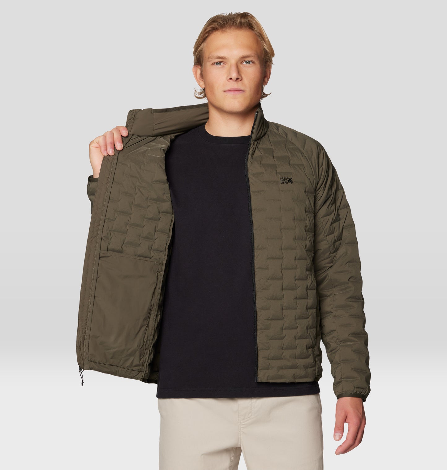Mountain Hardwear Men Green Stretchdown Down Jacket