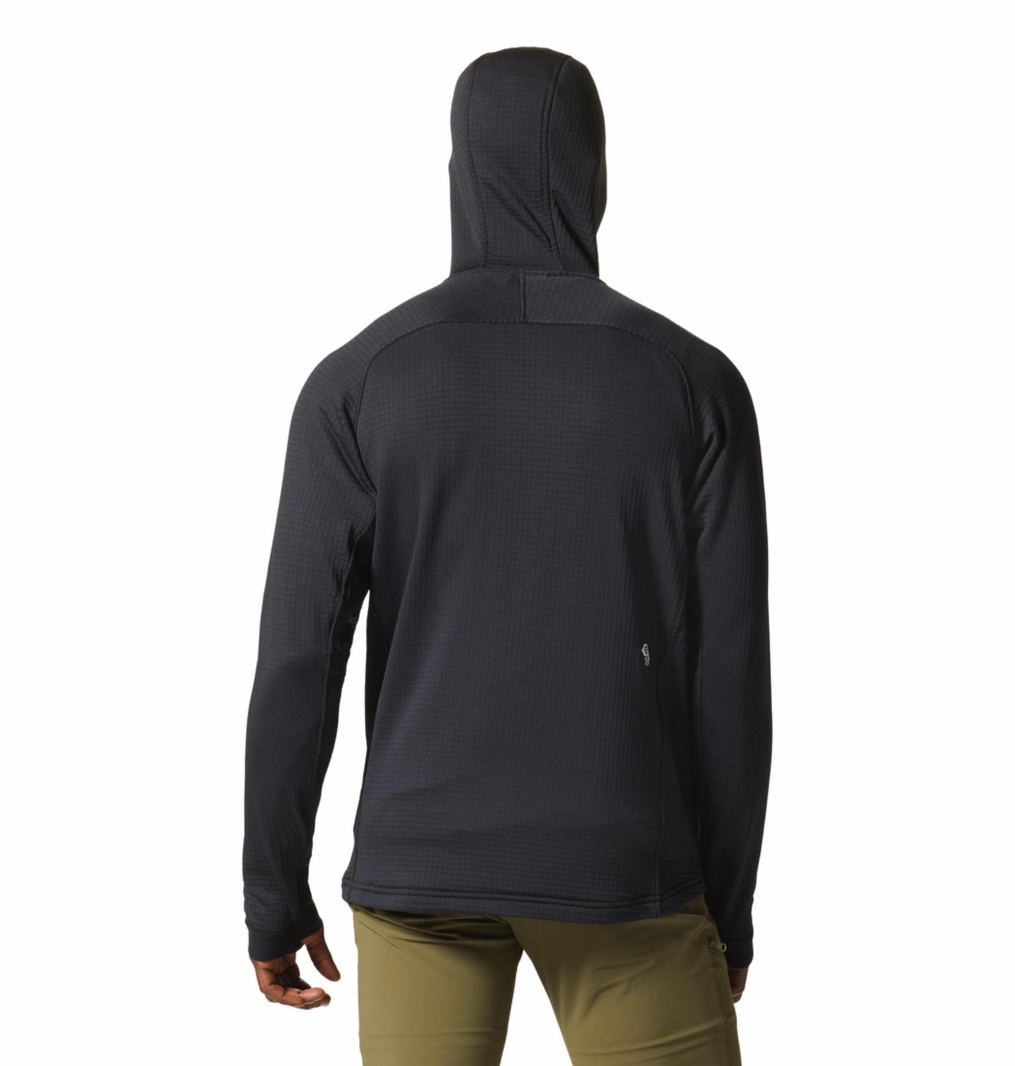 Mountain Hardwear Men Black Polartec Power Grid Fleece Hoodie