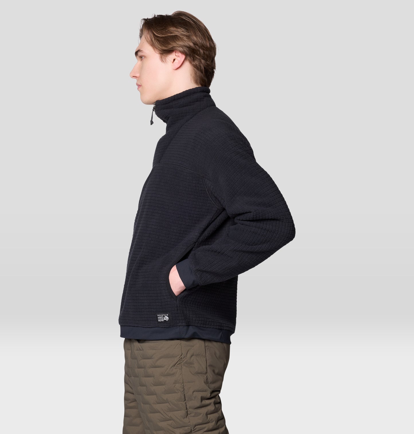 Mountain Hardwear Men Black Summit Grid Big Grid Fleece