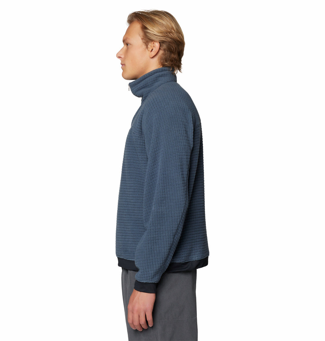 Mountain Hardwear Men Blue Summit Grid Big Grid Half Zip Fleece