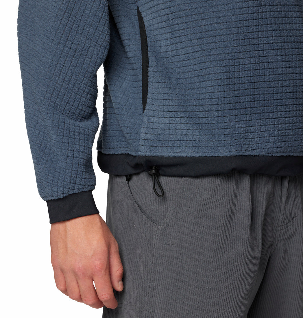 Mountain Hardwear Men Blue Summit Grid Big Grid Half Zip Fleece