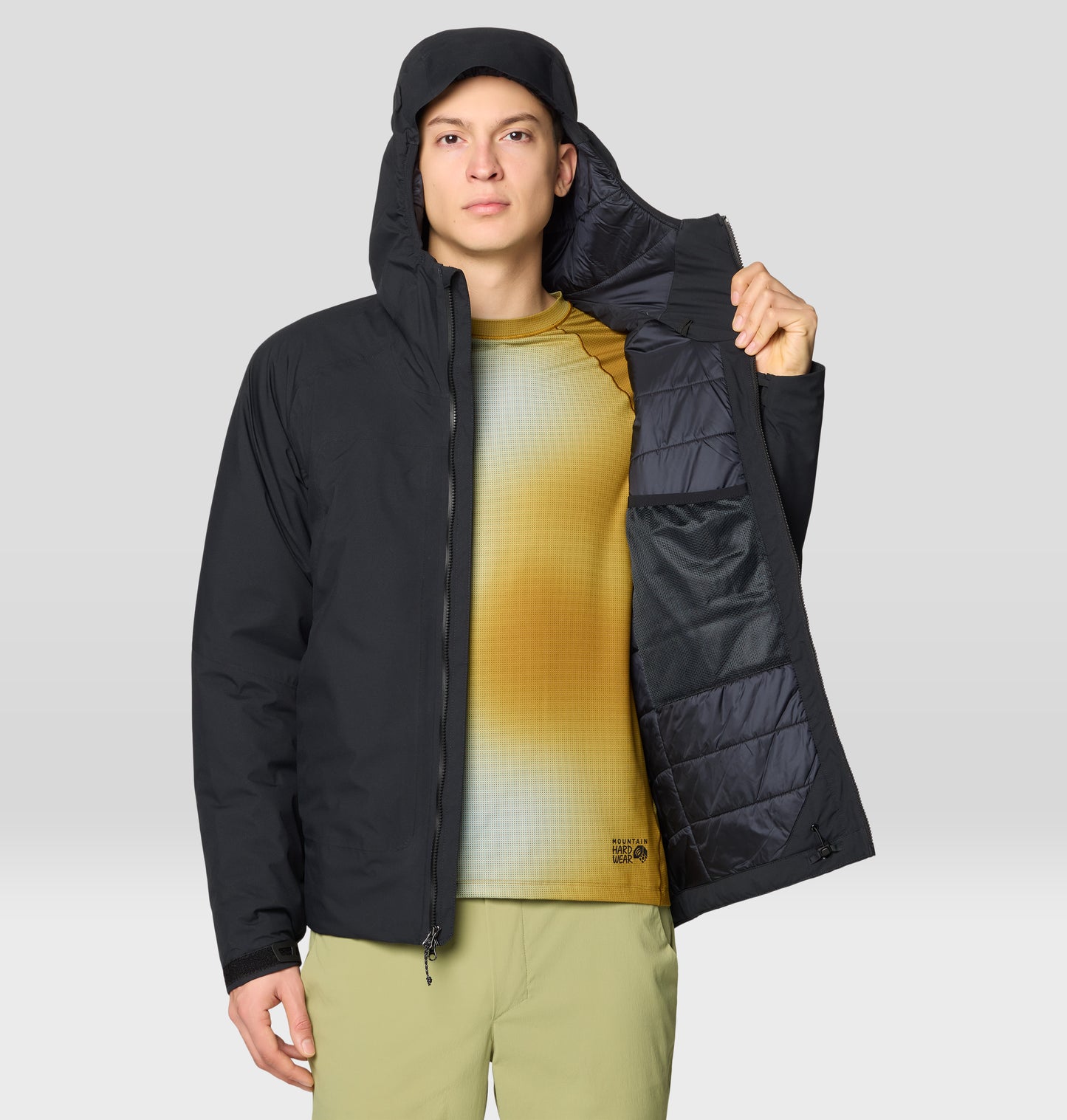 Mountain Hardwear Men Black Dry.Q Stretch Ozonic Down Jacket