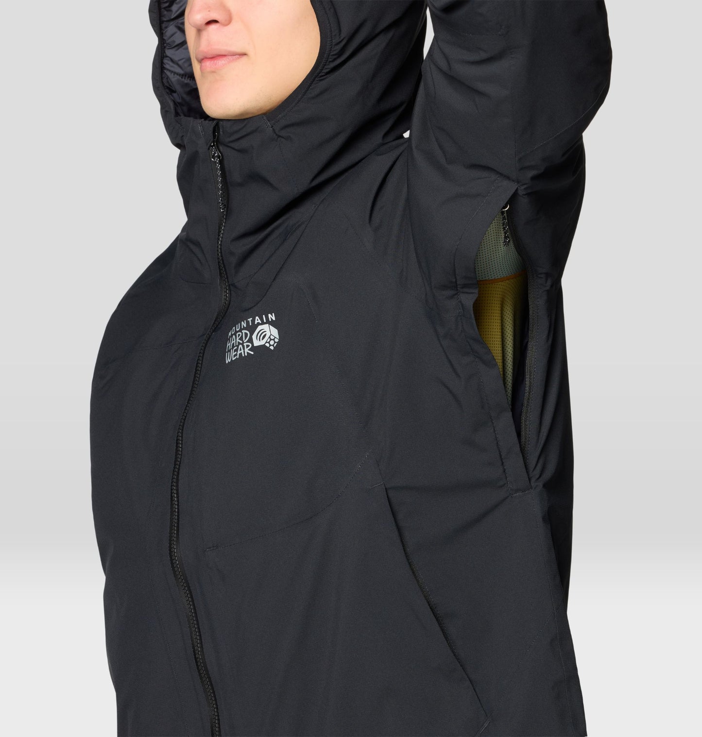 Mountain Hardwear Men Black Dry.Q Stretch Ozonic Down Jacket