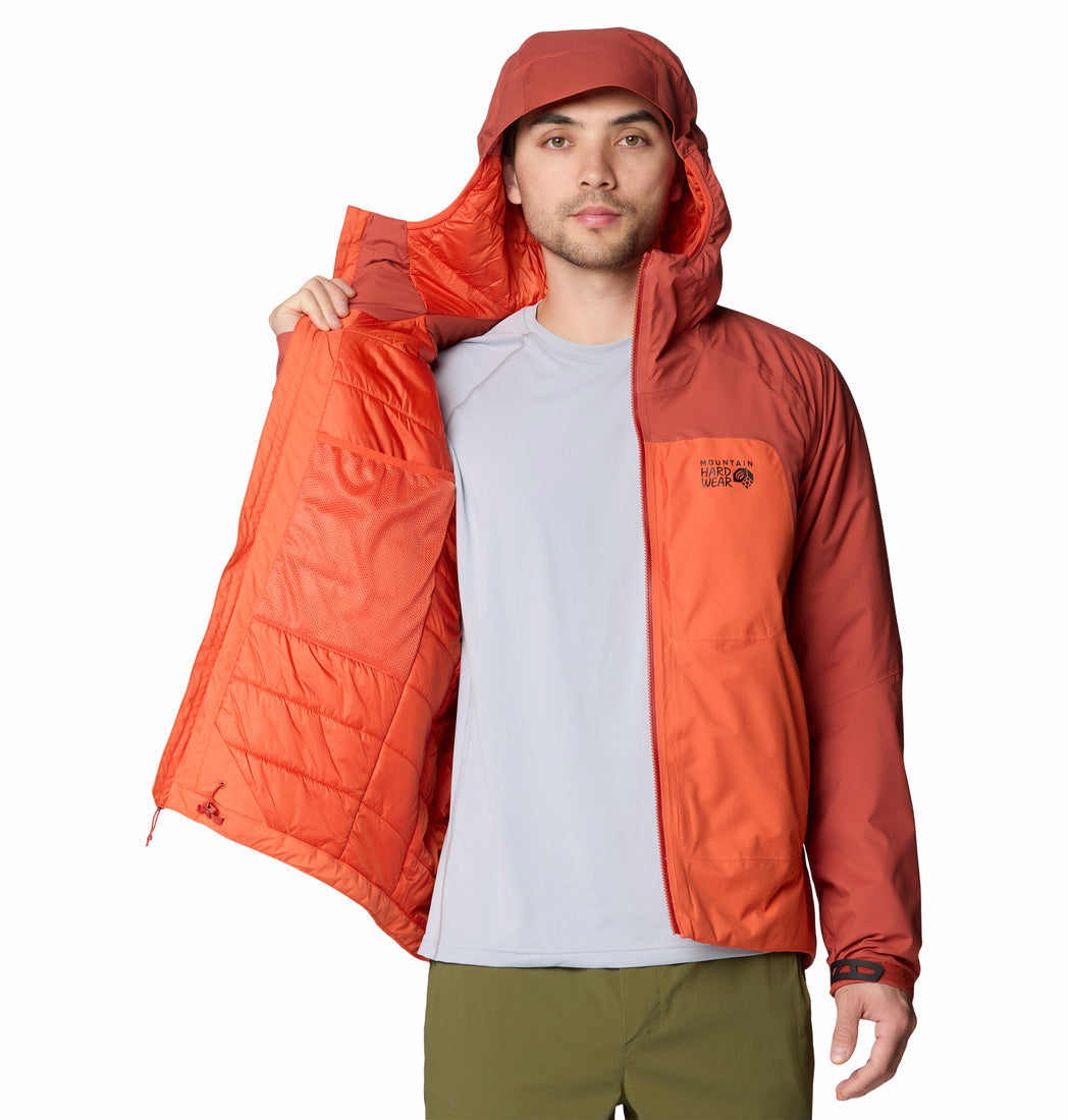 Mountain Hardwear Men Brown Stretch Ozonic Insulated Jacket