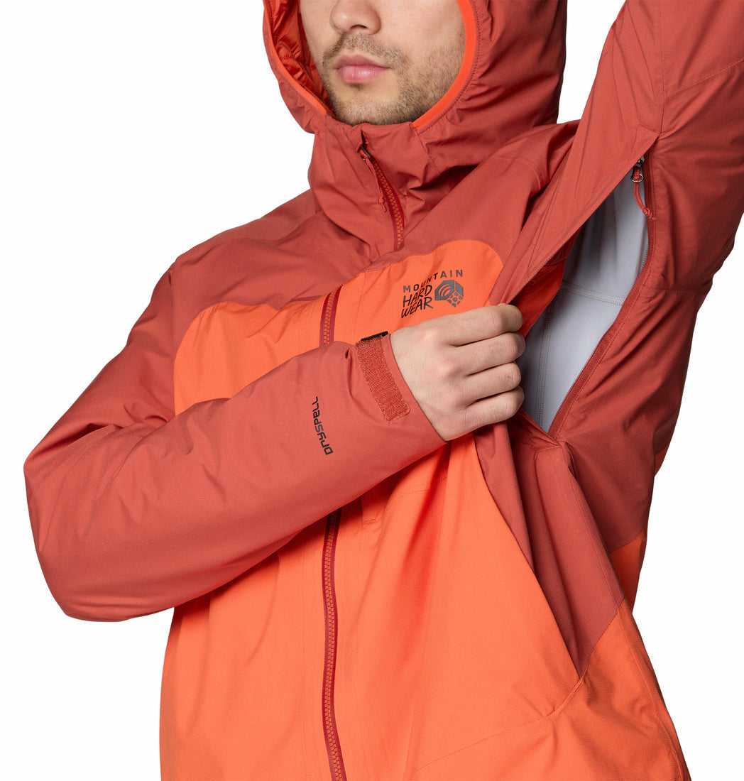 Mountain Hardwear Men Brown Stretch Ozonic Insulated Jacket