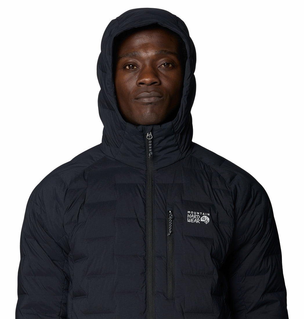 Mountain Hardwear Men Black Stretchdown Hooded Jacket