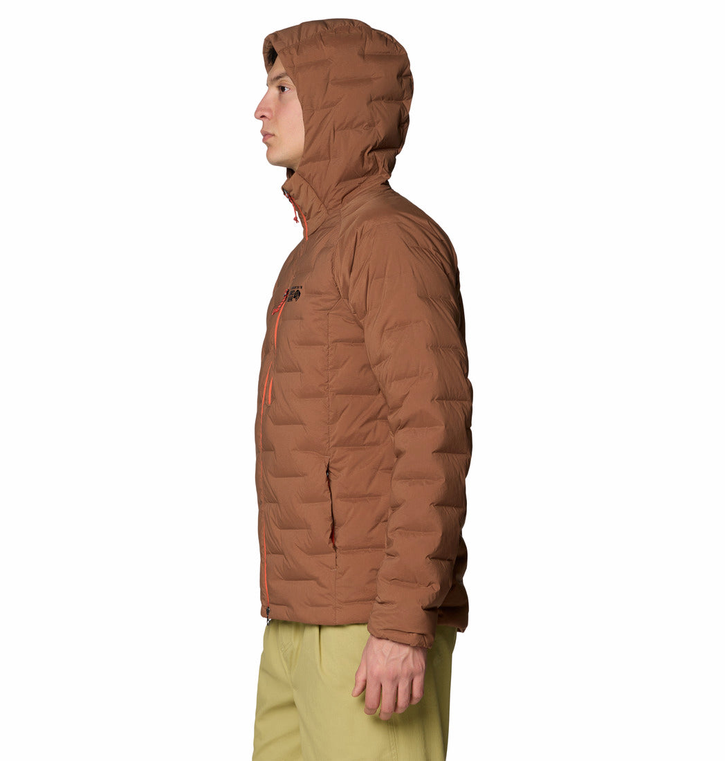 Mountain Hardwear Men Brown Stretchdown Hooded Jacket