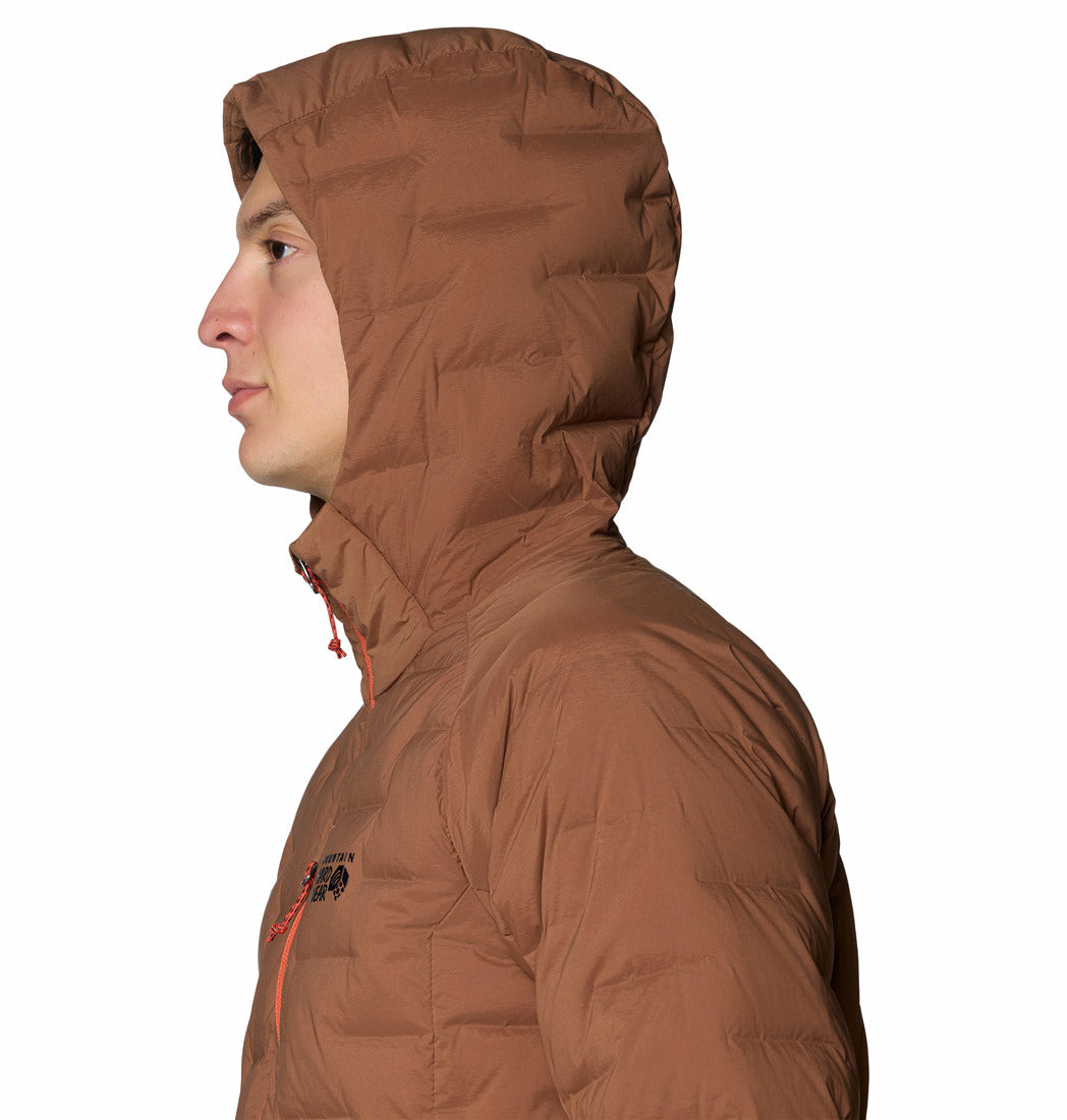 Mountain Hardwear Men Brown Stretchdown Hooded Jacket