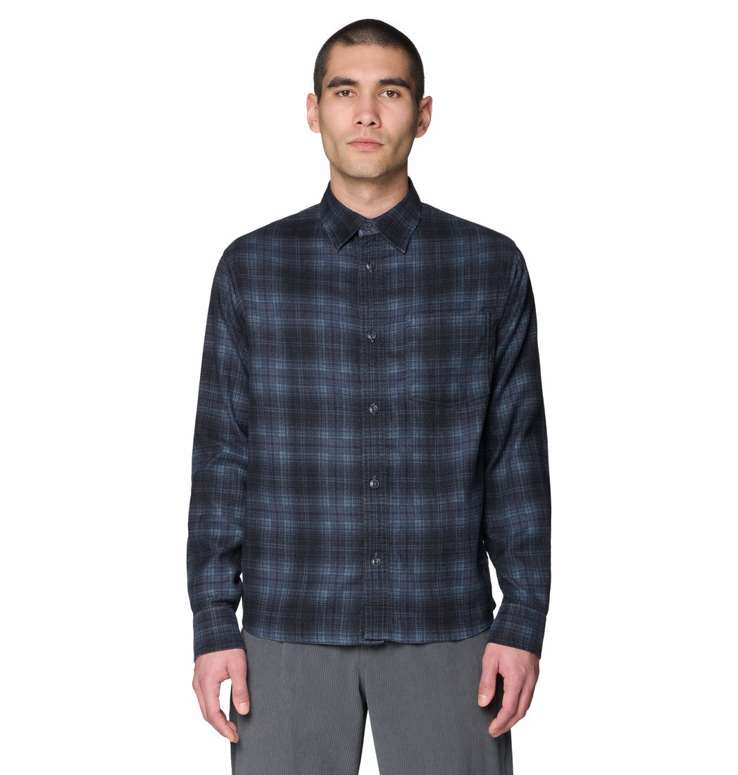 Mountain Hardwear Men Blue A-Side Long Sleeve Shirt