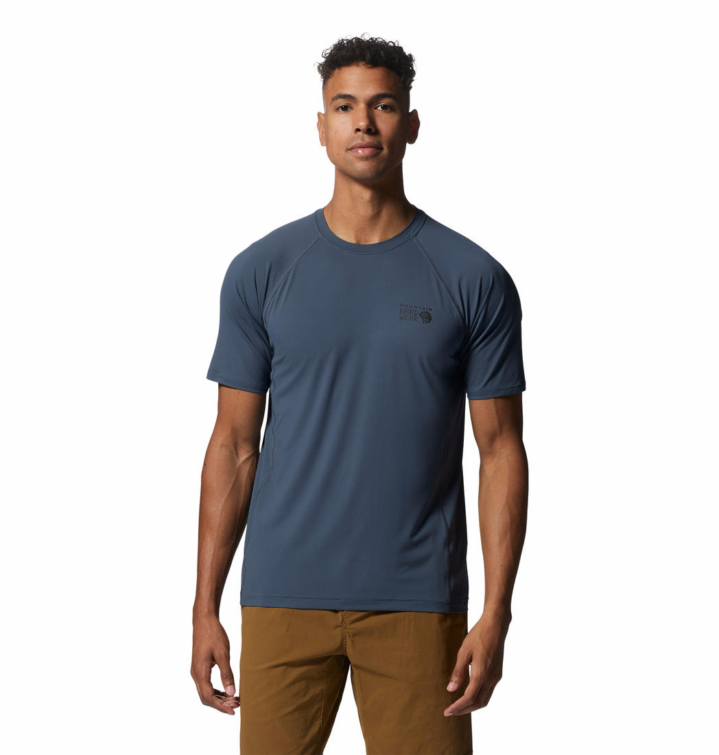 Mountain Hardwear Mens Blue Crater Lake Short Sleeve