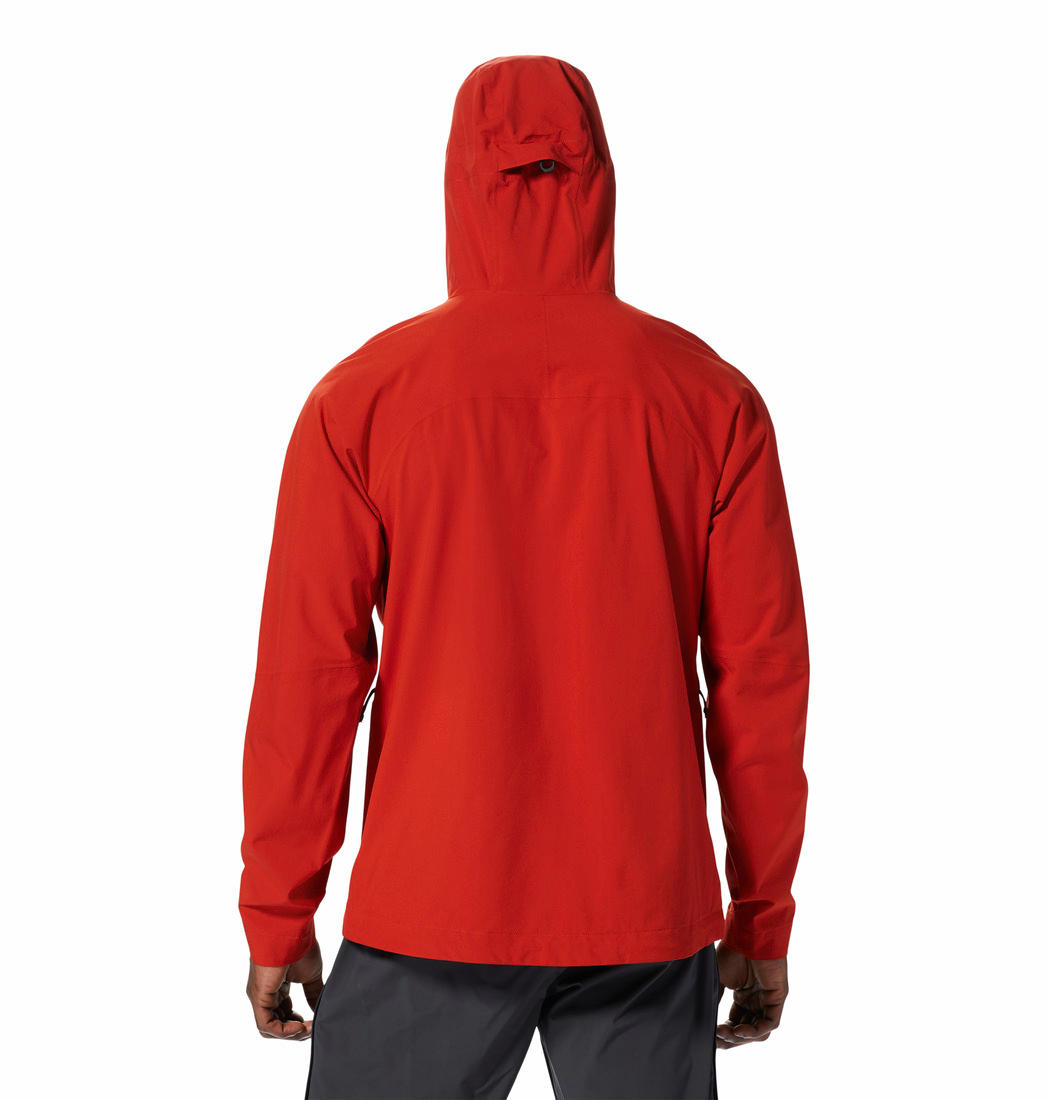 Mountain Hardwear Mens Red Stretch Ozonic Jacket