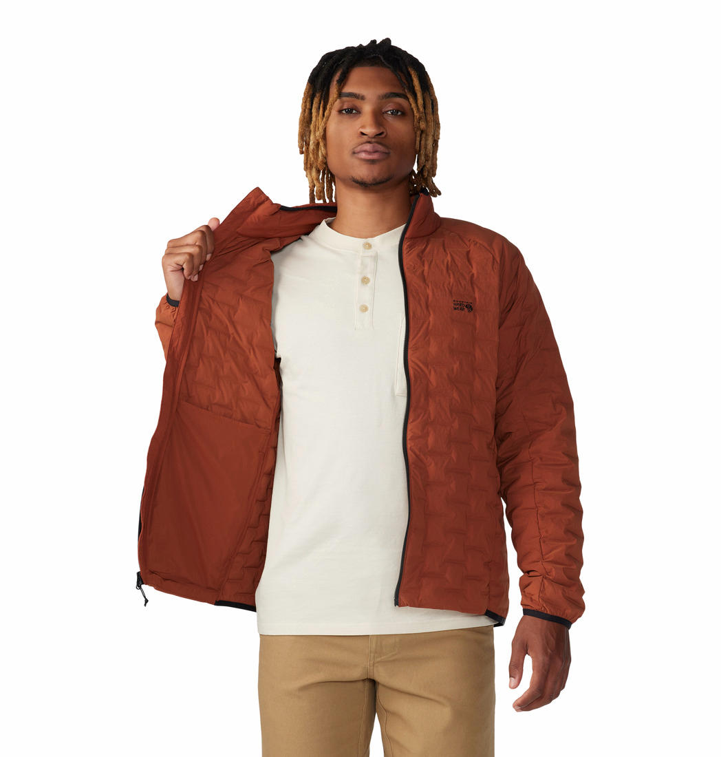 Mountain Hardwear Men Brown Stretchdown Light Jacket