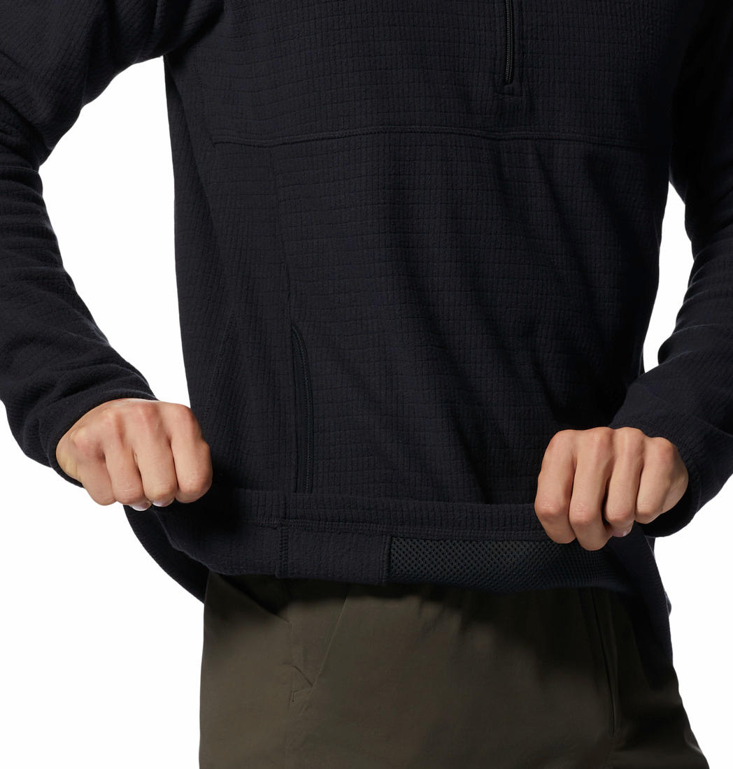 Mountain Hardwear Mens Black Summit Grid Hoody