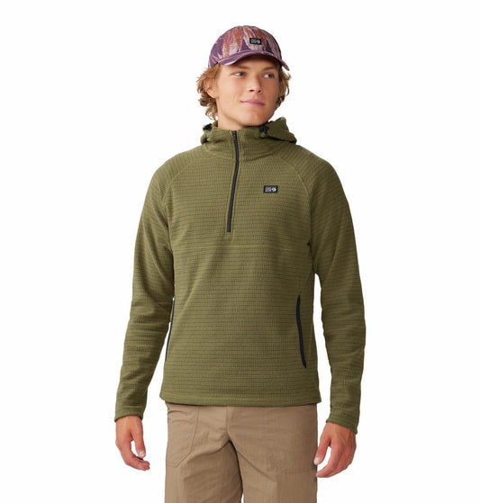 Mountain Hardwear Mens Green Summit Grid Hoody