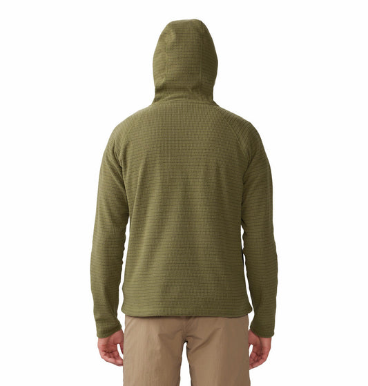 Mountain Hardwear Mens Green Summit Grid Hoody