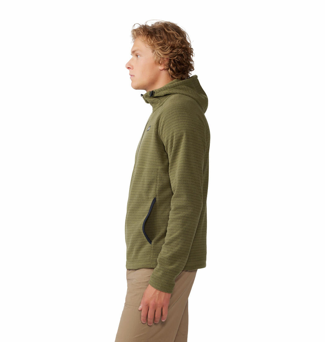 Mountain Hardwear Mens Green Summit Grid Hoody